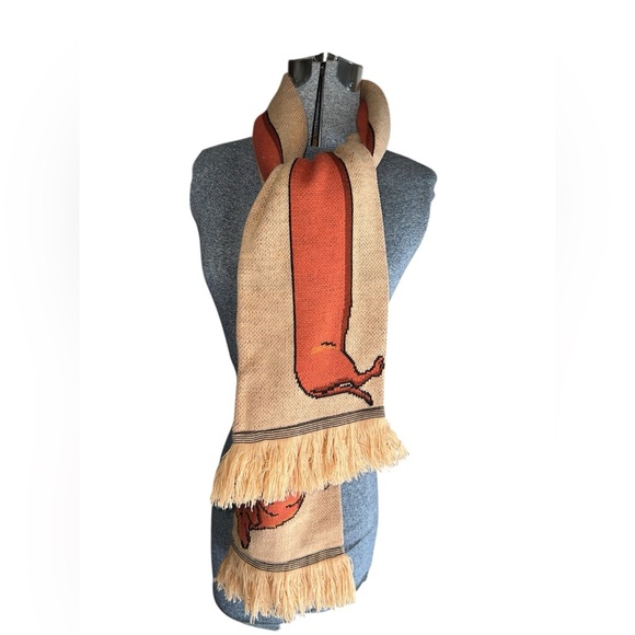 Dachshund Themed Scarf with fringe - Picture 4 of 4